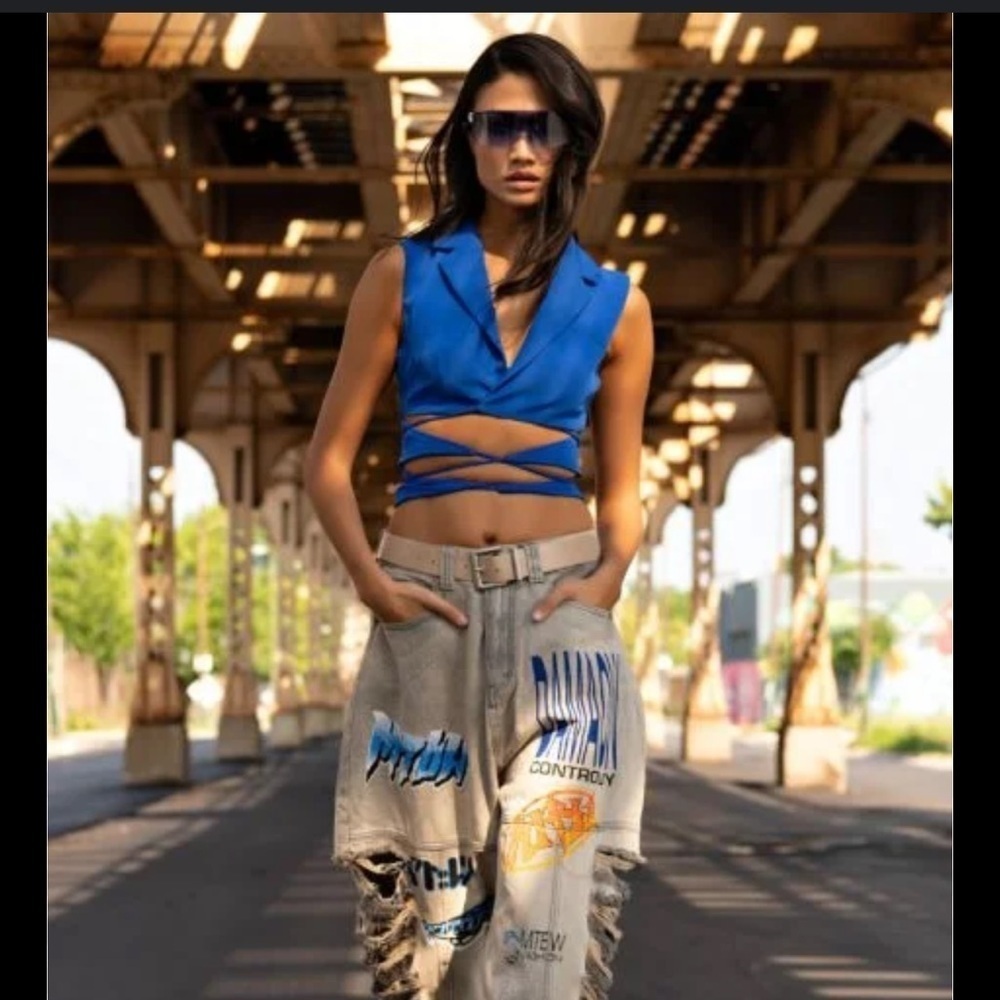 Shop Akira Open Concept Tie Vest